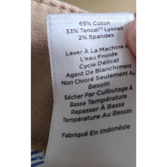 Talbots Jogger Pants SZ Medium Tan Khaki Cotton Lyocell Elastic Waist Pockets - Picture 11 of 12